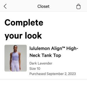 Lulu Lemon Align High Neck Tank Top
